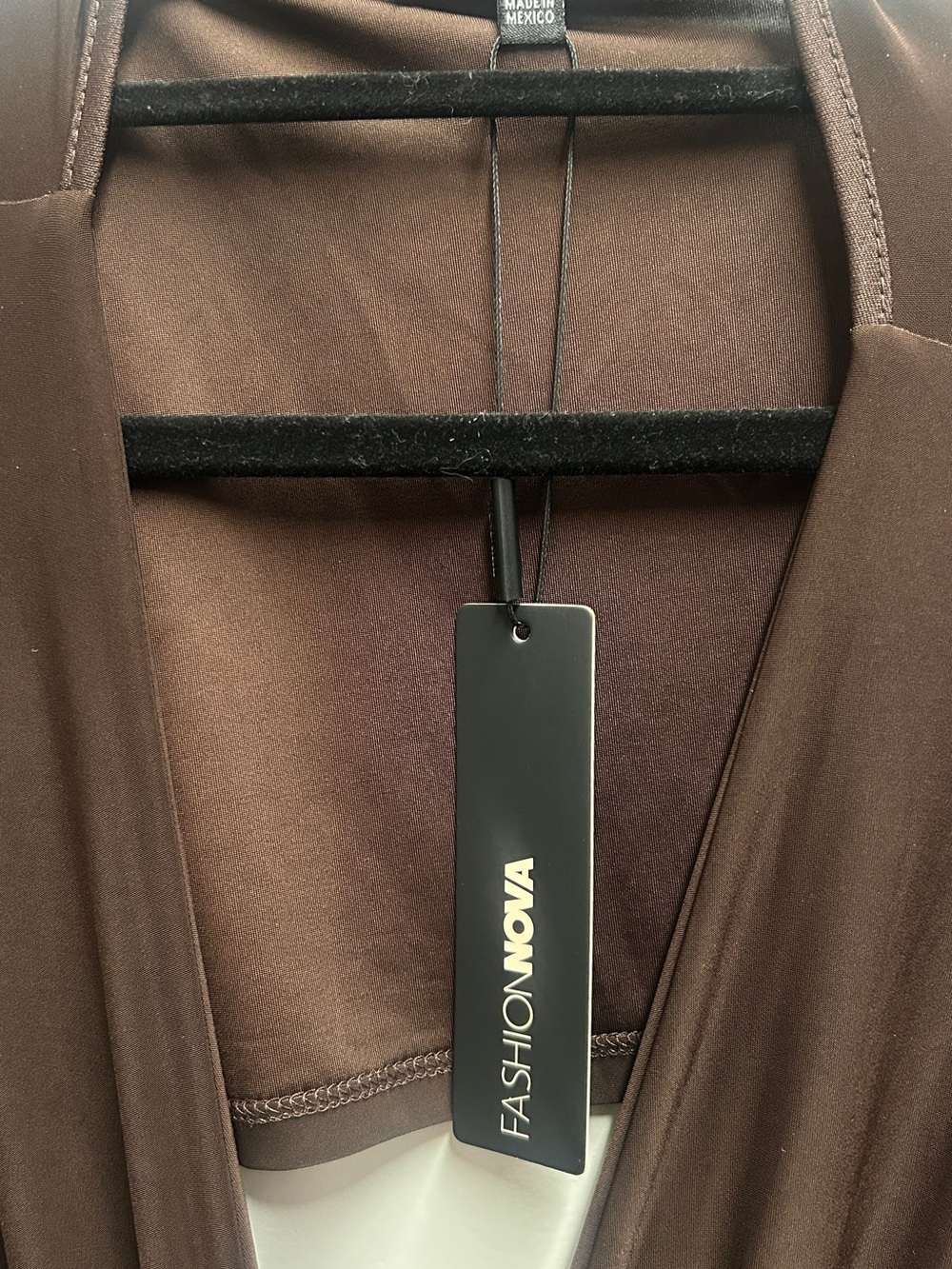 Fashion Nova Sarah Long Sleeve Maxi - Chocolate Brown Ring-Cutout Maxi Dress - Picture 5 of 9